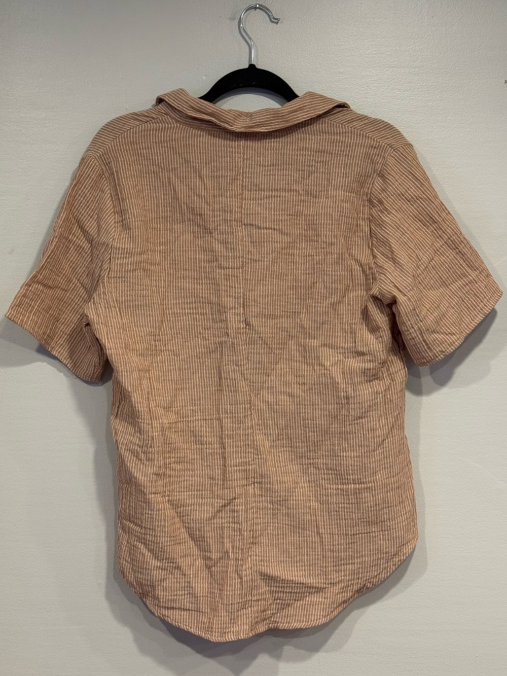 Kona Sol Cover Up Shirt & Short Set Gauze Brown White Striped Women's Small - Picture 4 of 13